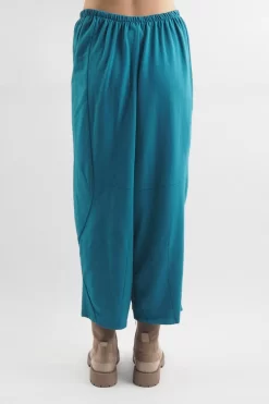 Made In Italy Lagenlook Classic Crop Cocoon Pant Teal -Fashion Women's Store made in italy lagenlook classic cocoon pant teal 4.jpg