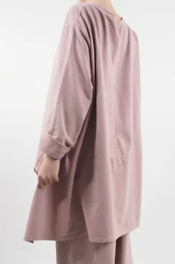 Made In Italy Lagenlook Classic Cut Out Sweatshirt Antique Rose -Fashion Women's Store made in italy lagenlook classic cut out sweatshirt antique rose 3.jpg