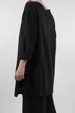 Made In Italy Lagenlook Classic Cut Out Sweatshirt Black -Fashion Women's Store made in italy lagenlook classic cut out sweatshirt black13.jpg