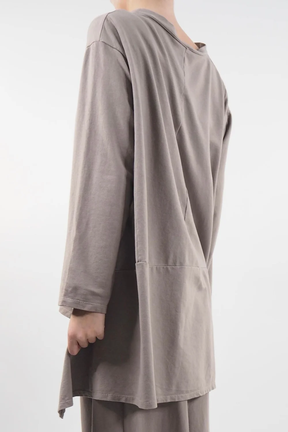 Made In Italy Lagenlook Classic Cut Out Sweatshirt Mushroom 5 Made In Italy Lagenlook Classic Cut Out Sweatshirt Mushroom - Image 3