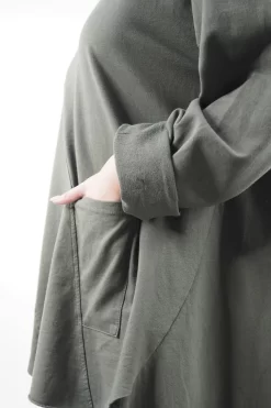 Made In Italy Lagenlook High Low Pocket Sweatshirt Bonsai -Fashion Women's Store made in italy lagenlook high low pocket sweatshirt bonsai14.jpg