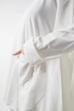 Made In Italy Lagenlook High Low Pocket Sweatshirt Ecru -Fashion Women's Store made in italy lagenlook high low pocket sweatshirt ecru 4.jpg