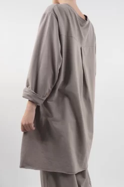 Made In Italy Lagenlook High Low Pocket Sweatshirt Mushroom -Fashion Women's Store made in italy lagenlook high low pocket sweatshirt mushroom13.jpg