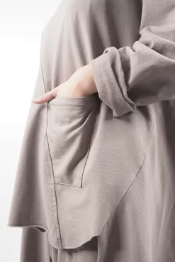 Made In Italy Lagenlook High Low Pocket Sweatshirt Mushroom -Fashion Women's Store made in italy lagenlook high low pocket sweatshirt mushroom14.jpg