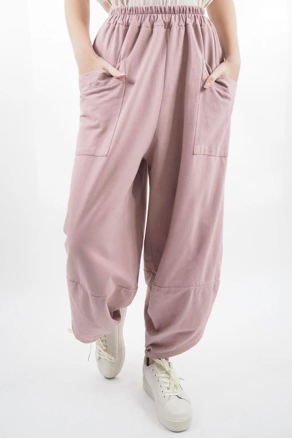Made In Italy Lagenlook Shelby Cocoon Pant Antique Rose / 3 Made In Italy Lagenlook Shelby Cocoon Pant Antique Rose /
