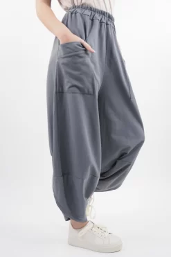 Made In Italy Lagenlook Shelby Cocoon Pant Storm -Fashion Women's Store made in italy lagenlook shelby cocoon pant storm12.jpg