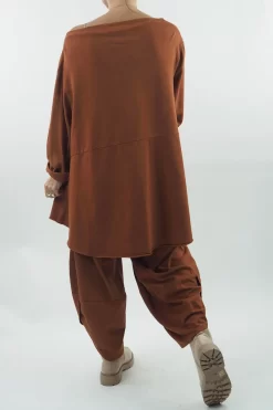 Made In Italy Lagenlook Boat Neck Sweatshirt Saffron 7 Made In Italy Lagenlook Boat Neck Sweatshirt Saffron -Fashion Women's Store made in italy lagenlook shelby sweatshirt saffron 3.jpg