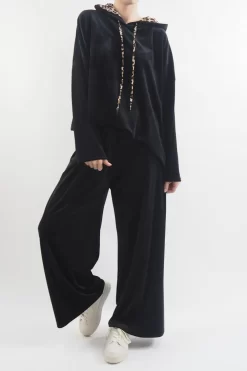 Made In Italy Leopard Love Stretch Velour Hoodie Black / 7 Made In Italy Leopard Love Stretch Velour Hoodie Black / -Fashion Women's Store made in italy leopard love stretch velour hoodie black 06.jpg