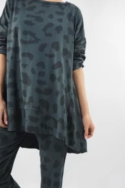 Made In Italy Cotton Lounging Leopard Set Graphite Grey -Fashion Women's Store made in italy lounging leopard set graphite 2.jpg 1