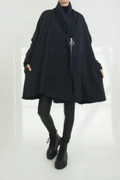 Made In Italy Moxie Haru Swing Zip Hoodie Jacket Navy -Fashion Women's Store made in italy moxie haru swing zip hoodie jacket navy204.jpg