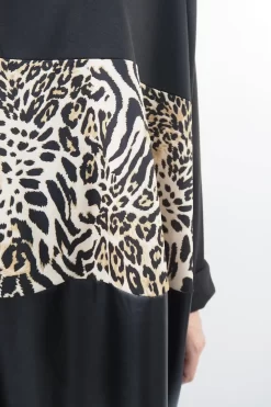 Made In Italy Moxie Mixed Animal Panel Top Black 12 Made In Italy Moxie Mixed Animal Panel Top Black -Fashion Women's Store made in italy moxie mixed animal panel top black05.jpg