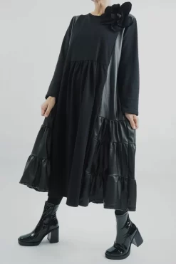 Made In Italy Moxie Pesca Tier Corsage Midi Dress Black -Fashion Women's Store made in italy moxie pesca tier corsage midi dress black204.jpg