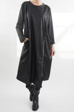 Made In Italy Moxie Pesca Zippy Dress Charcoal Marl