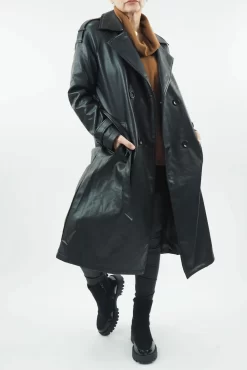 Made In Italy Neo Trench Coat Black