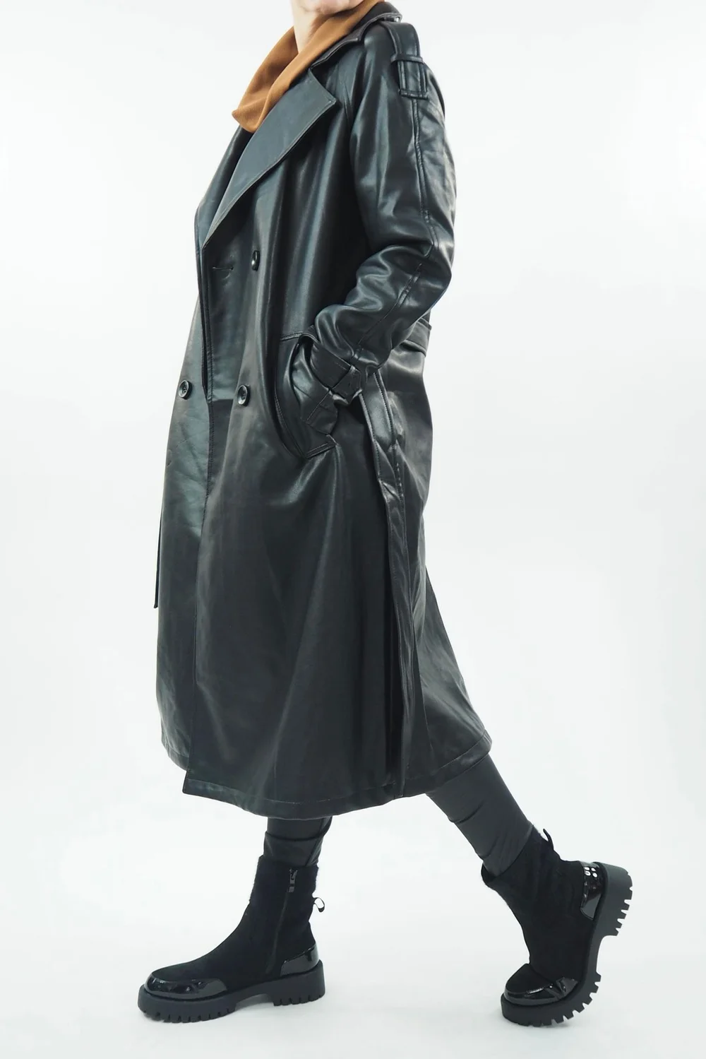 Made In Italy Neo Trench Coat Black 4 Made In Italy Neo Trench Coat Black - Image 2