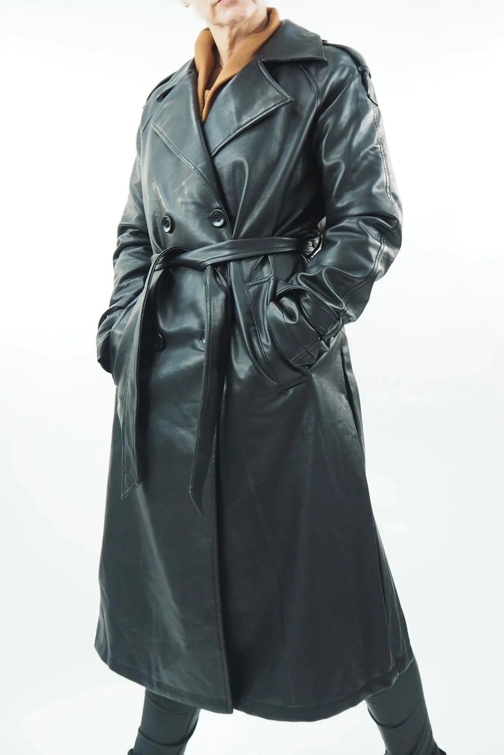 Made In Italy Neo Trench Coat Black 7 Made In Italy Neo Trench Coat Black - Image 5