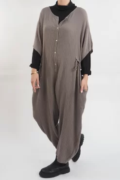 Made In Italy Obi Crepe Cotton Boilersuit Mushroom 9 Made In Italy Obi Crepe Cotton Boilersuit Mushroom -Fashion Women's Store made in italy obi crepe cotton boilersuit mushroom9.jpg