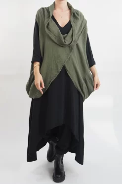 Made In Italy Obi Crepe Cotton Cross Cowl Tank Bonsai -Fashion Women's Store made in italy obi crepe cotton cross cowl tank bonsai1.jpg