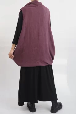 Made In Italy Obi Crepe Cotton Cross Cowl Tank Mulberry -Fashion Women's Store made in italy obi crepe cotton cross cowl tank mulberry17.jpg