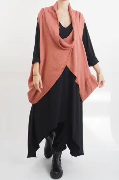 Made In Italy Obi Crepe Cotton Cross Cowl Tank Rosewood 14 Made In Italy Obi Crepe Cotton Cross Cowl Tank Rosewood -Fashion Women's Store made in italy obi crepe cotton cross cowl tank rosewood05.jpg