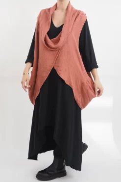 Made In Italy Obi Crepe Cotton Cross Cowl Tank Rosewood 17 Made In Italy Obi Crepe Cotton Cross Cowl Tank Rosewood -Fashion Women's Store made in italy obi crepe cotton cross cowl tank rosewood08.jpg