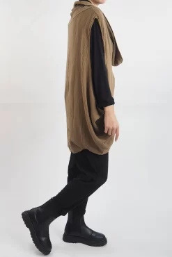 Made In Italy Obi Crepe Cotton Cross Cowl Tank Saddle -Fashion Women's Store made in italy obi crepe cotton cross cowl tank saddle12.jpg