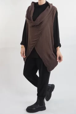 Made In Italy Obi Crepe Cotton Cross Cowl Tank Truffle -Fashion Women's Store made in italy obi crepe cotton cross cowl tank truffle14.jpg