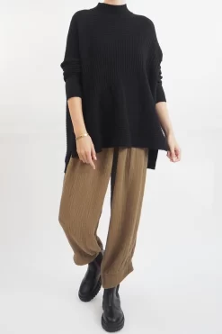 Made In Italy Obi Crepe Cotton Slim Leg Cuff Pant Saddle 12 Made In Italy Obi Crepe Cotton Slim Leg Cuff Pant Saddle -Fashion Women's Store made in italy obi crepe cotton slim leg cuff pant saddle10.jpg