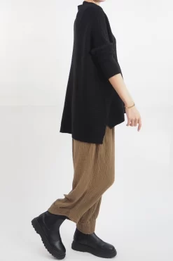 Made In Italy Obi Crepe Cotton Slim Leg Cuff Pant Saddle 13 Made In Italy Obi Crepe Cotton Slim Leg Cuff Pant Saddle -Fashion Women's Store made in italy obi crepe cotton slim leg cuff pant saddle11.jpg