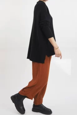 Made In Italy Obi Crepe Cotton Slim Leg Cuff Pant Saffron 13 Made In Italy Obi Crepe Cotton Slim Leg Cuff Pant Saffron -Fashion Women's Store made in italy obi crepe cotton slim leg cuff pant saffron11.jpg