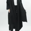 Made In Italy Ori X Stretch Duster Jacket Black //