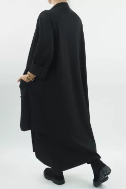 Made In Italy Ori X Stretch Duster Jacket Black // -Fashion Women's Store made in italy ori x stretch duster jacket black 3.jpg