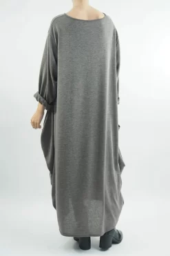 Made In Italy Oversized Fine Knit Cocoon Dress Mushroom -Fashion Women's Store made in italy oversized fine knit cocoon dress mushroom03.jpg