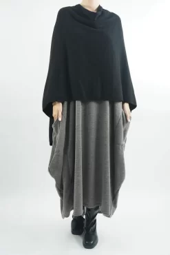 Made In Italy Oversized Fine Knit Cocoon Dress Mushroom -Fashion Women's Store made in italy oversized fine knit cocoon dress mushroom05.jpg