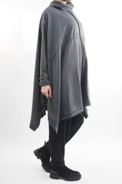 Made In Italy Oversized Inside Out Cowl Top Charcoal -Fashion Women's Store made in italy oversized inside out cowl top charcoal02.jpg