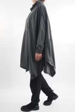 Made In Italy Oversized Inside Out Cowl Top Charcoal -Fashion Women's Store made in italy oversized inside out cowl top charcoal03.jpg