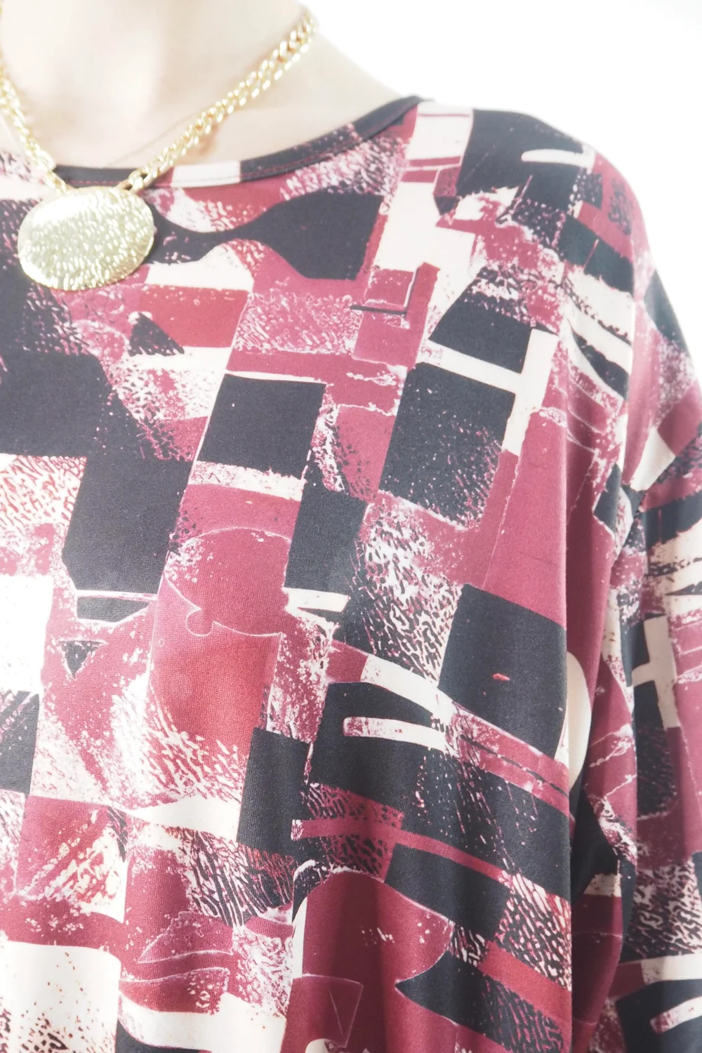 Made In Italy Oversized Tech Soft Cocoon Dress Cubist Bordeaux * 8 Made In Italy Oversized Tech Soft Cocoon Dress Cubist Bordeaux * - Image 6