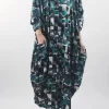 Made In Italy Oversized Tech Soft Cocoon Dress Cubist Emerald -Fashion Women's Store made in italy oversized tech soft cocoon dress cubist emerald201.jpg