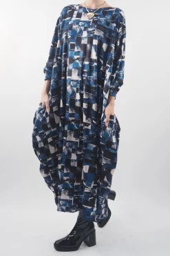 Made In Italy Oversized Tech Soft Cocoon Dress Cubist Sapphire 14 Made In Italy Oversized Tech Soft Cocoon Dress Cubist Sapphire -Fashion Women's Store made in italy oversized tech soft cocoon dress cubist sapphire204.jpg