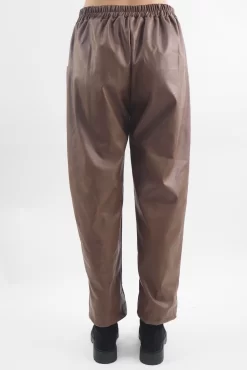 Made In Italy Pesca Leather Look Deep Pocket Pant Chestnut -Fashion Women's Store made in italy pesca leather look deep pocket pant chestnut03.jpg