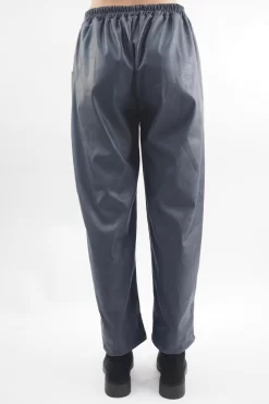 Made In Italy Pesca Leather Look Deep Pocket Pant Ink -Fashion Women's Store made in italy pesca leather look deep pocket pant ink03.jpg