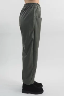 Made In Italy Pesca Leather Look Deep Pocket Pant Khaki -Fashion Women's Store made in italy pesca leather look deep pocket pant khaki 3.jpg