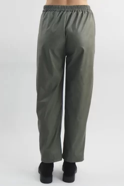 Made In Italy Pesca Leather Look Deep Pocket Pant Khaki -Fashion Women's Store made in italy pesca leather look deep pocket pant khaki 4.jpg