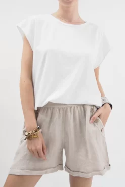 Made In Italy Pure Linen Benji Short Stone