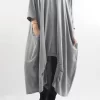 Made In Italy Sander Los Arcos Cocoon Dress Grey Marl -Fashion Women's Store made in italy sander los arcos cocoon dress grey marl 001.jpg