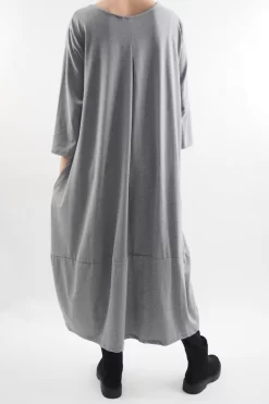 Made In Italy Sander Los Arcos Cocoon Dress Grey Marl -Fashion Women's Store made in italy sander los arcos cocoon dress grey marl 005.jpg