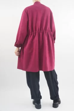 Made In Italy Sander Moleskin Touch Sporty Waterfall Jacket Magenta -Fashion Women's Store made in italy sander moleskin touch sporty waterfall jacket magenta03.jpg