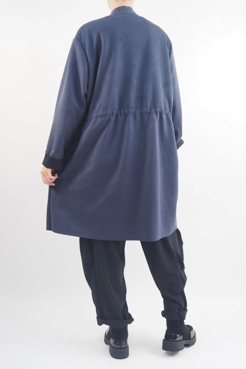 Made In Italy Sander Moleskin Touch Sporty Waterfall Jacket Midnight 5 Made In Italy Sander Moleskin Touch Sporty Waterfall Jacket Midnight - Image 3