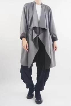 Made In Italy Sander Moleskin Touch Sporty Waterfall Jacket Storm