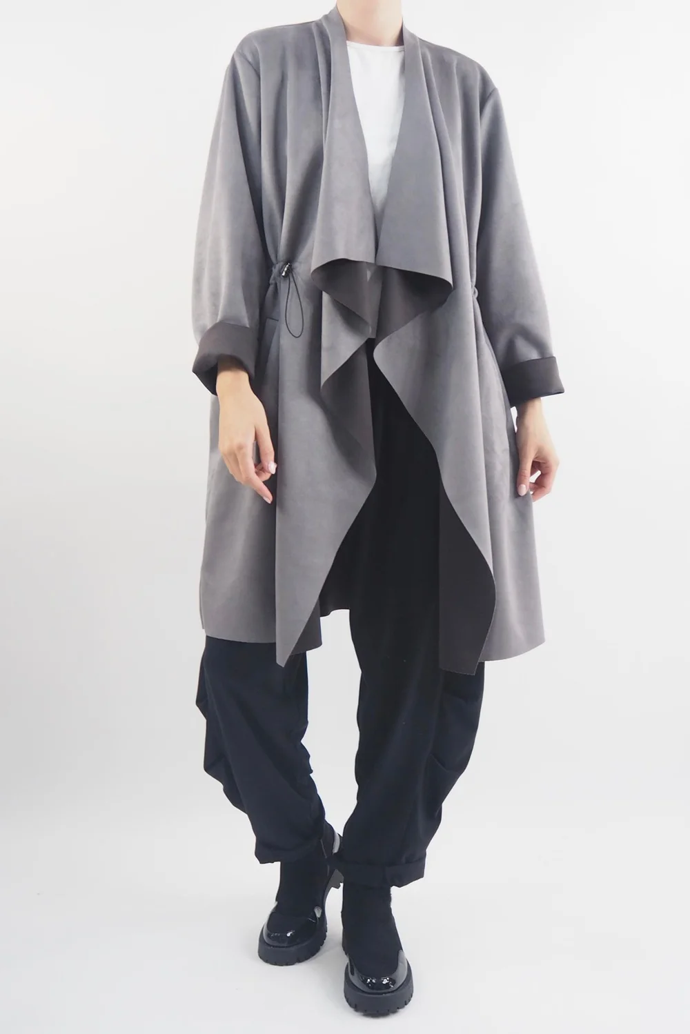 Made In Italy Sander Moleskin Touch Sporty Waterfall Jacket Storm 3 Made In Italy Sander Moleskin Touch Sporty Waterfall Jacket Storm